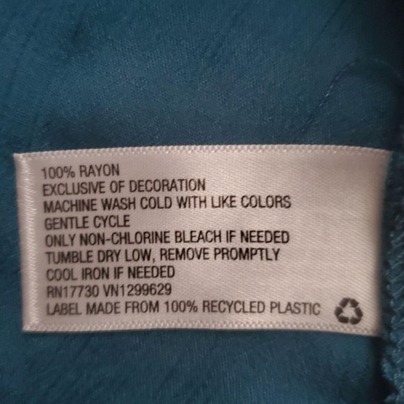 Knox Rose Womens XS Boho Top Lg Bell Sleeve Embroidered W/ Tassels Blue Green - Picture 8 of 13